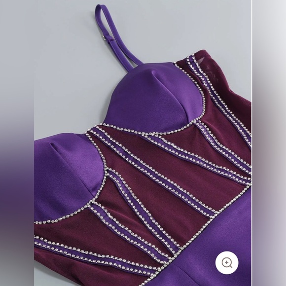 Retrofete Purple Strapless Prom Dress - Picture 4 of 15